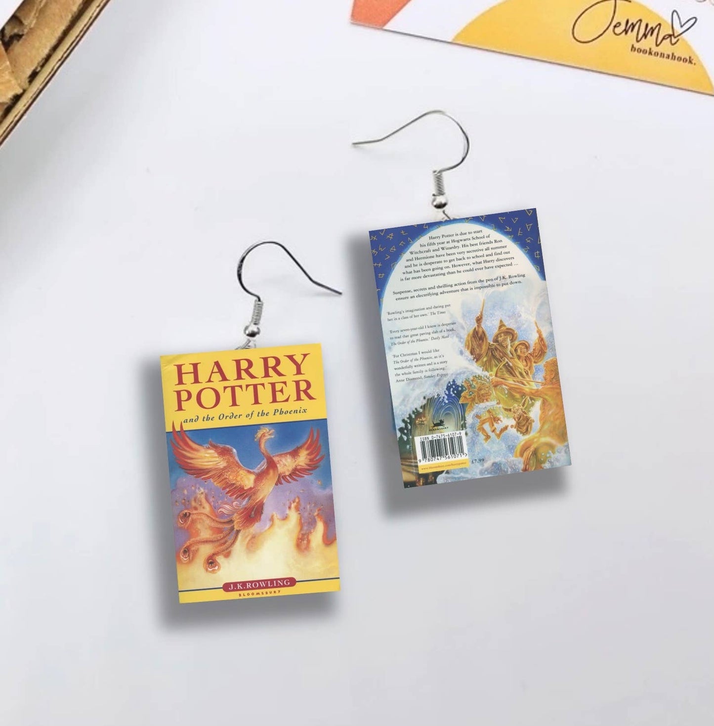 Harry Potter and The Order of the Phoenix | Miniature Book Earrings
