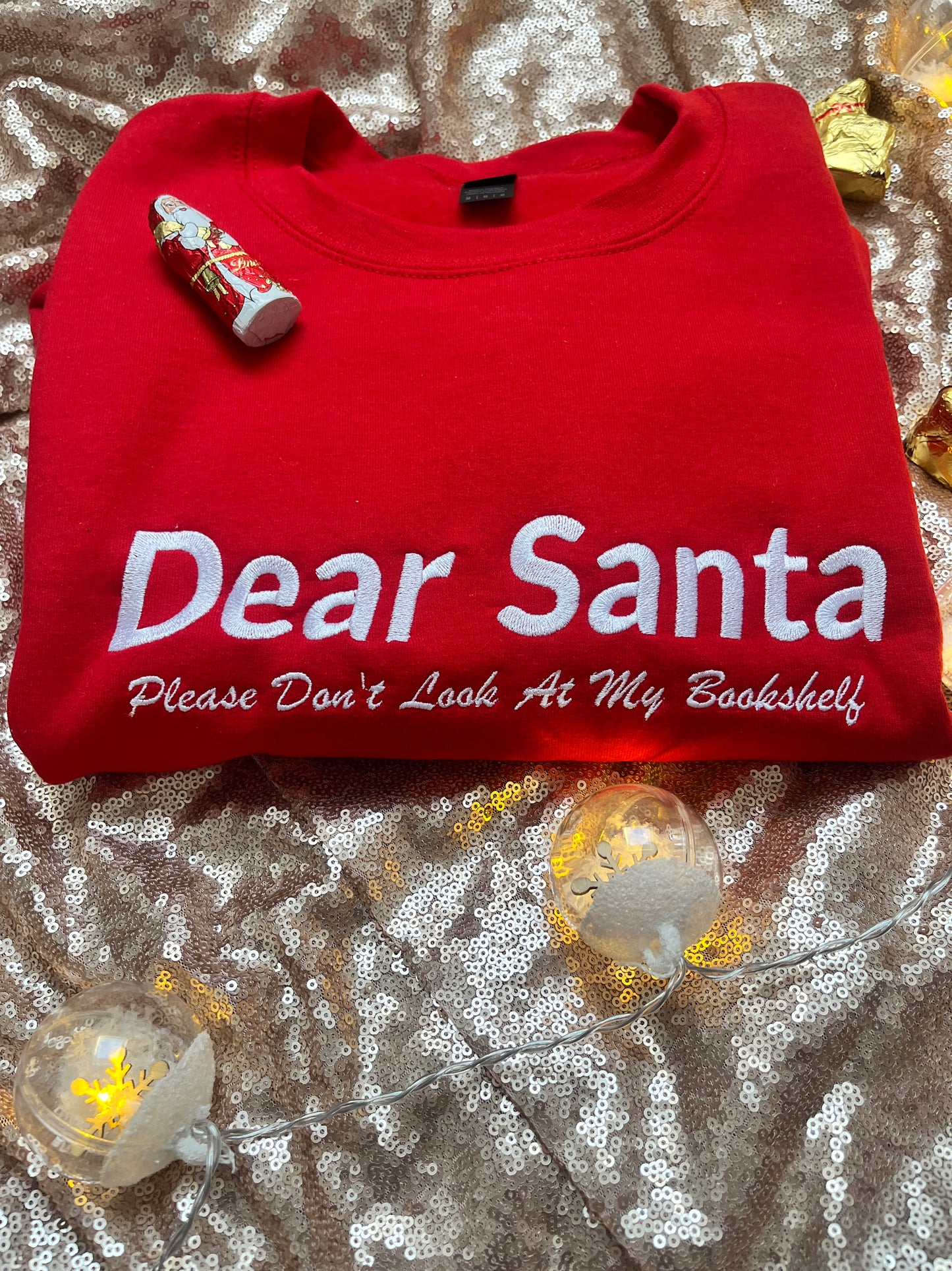 Dear Santa Christmas Embroidered Sweatshirt