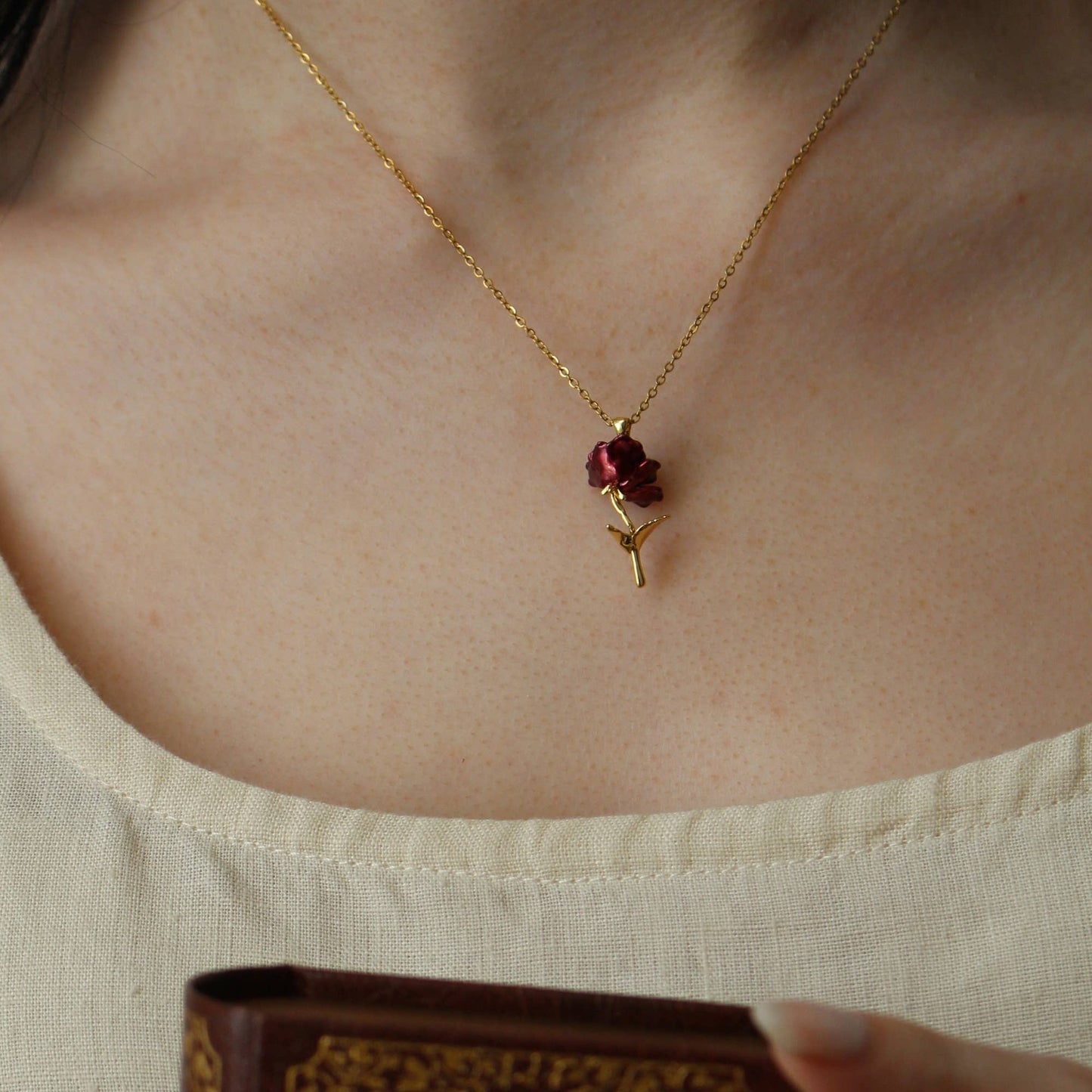 Beauty and the Beast Bookish Pendant Necklace