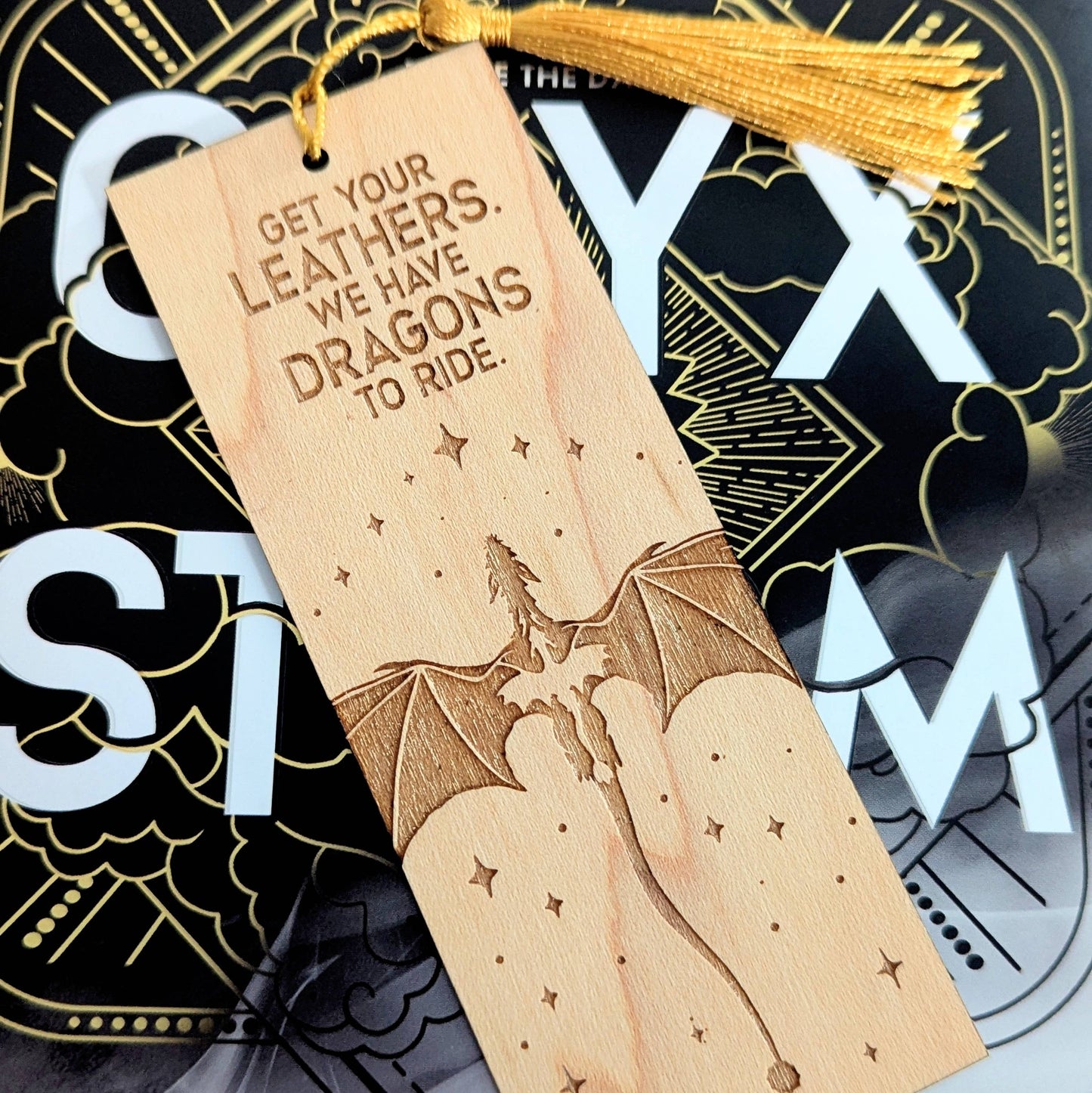 Onyx Storm The Empyrean Inspired wood Bookmark Fourth Wing
