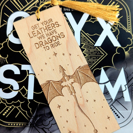 Onyx Storm The Empyrean Inspired wood Bookmark Fourth Wing