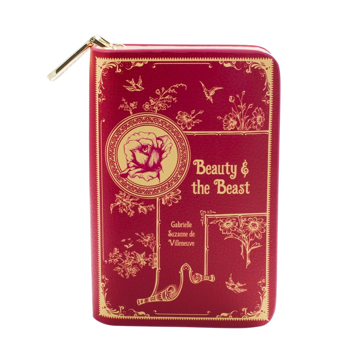 Beauty and Beast Book Zip Around Vegan Purse
