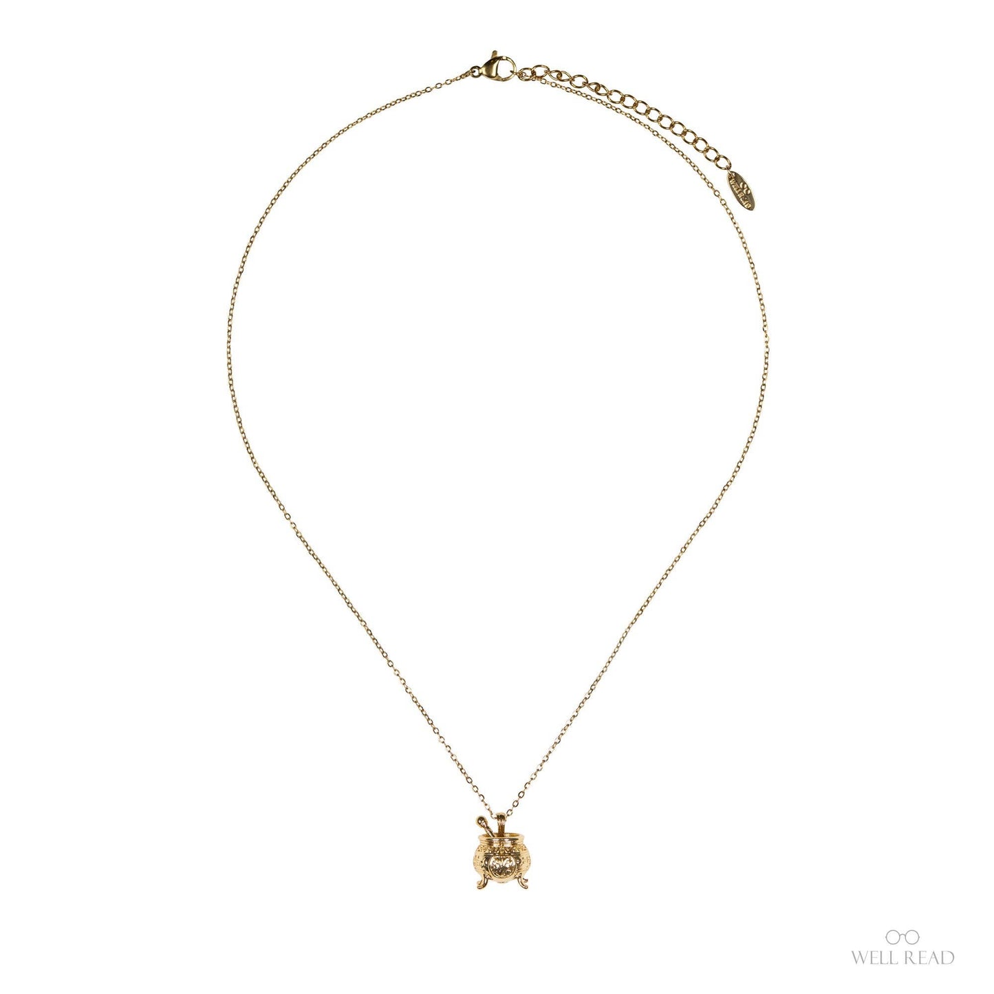 The Encyclopedia of Potion Making Gold Bookish Pendant Necklace