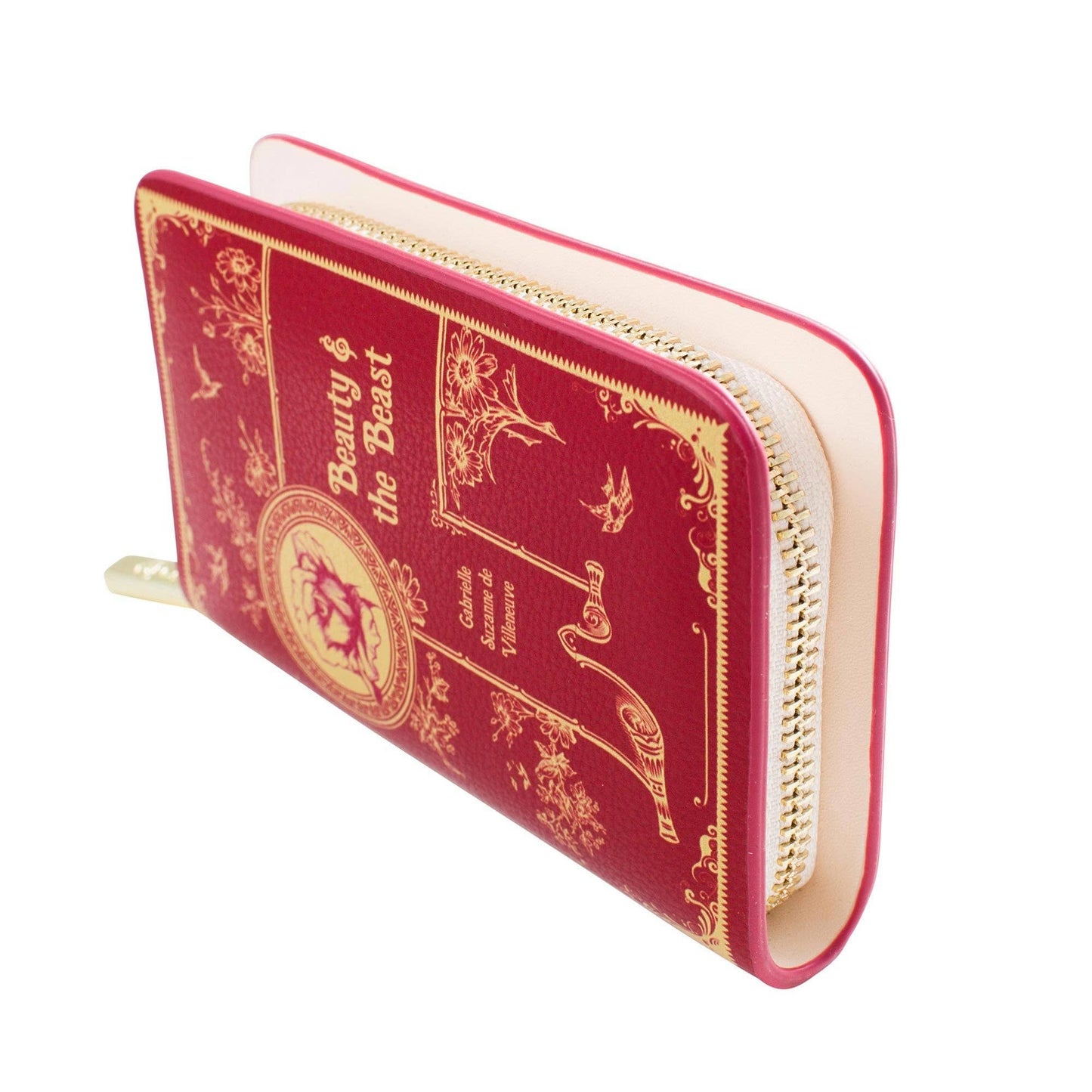 Beauty and Beast Book Zip Around Vegan Purse