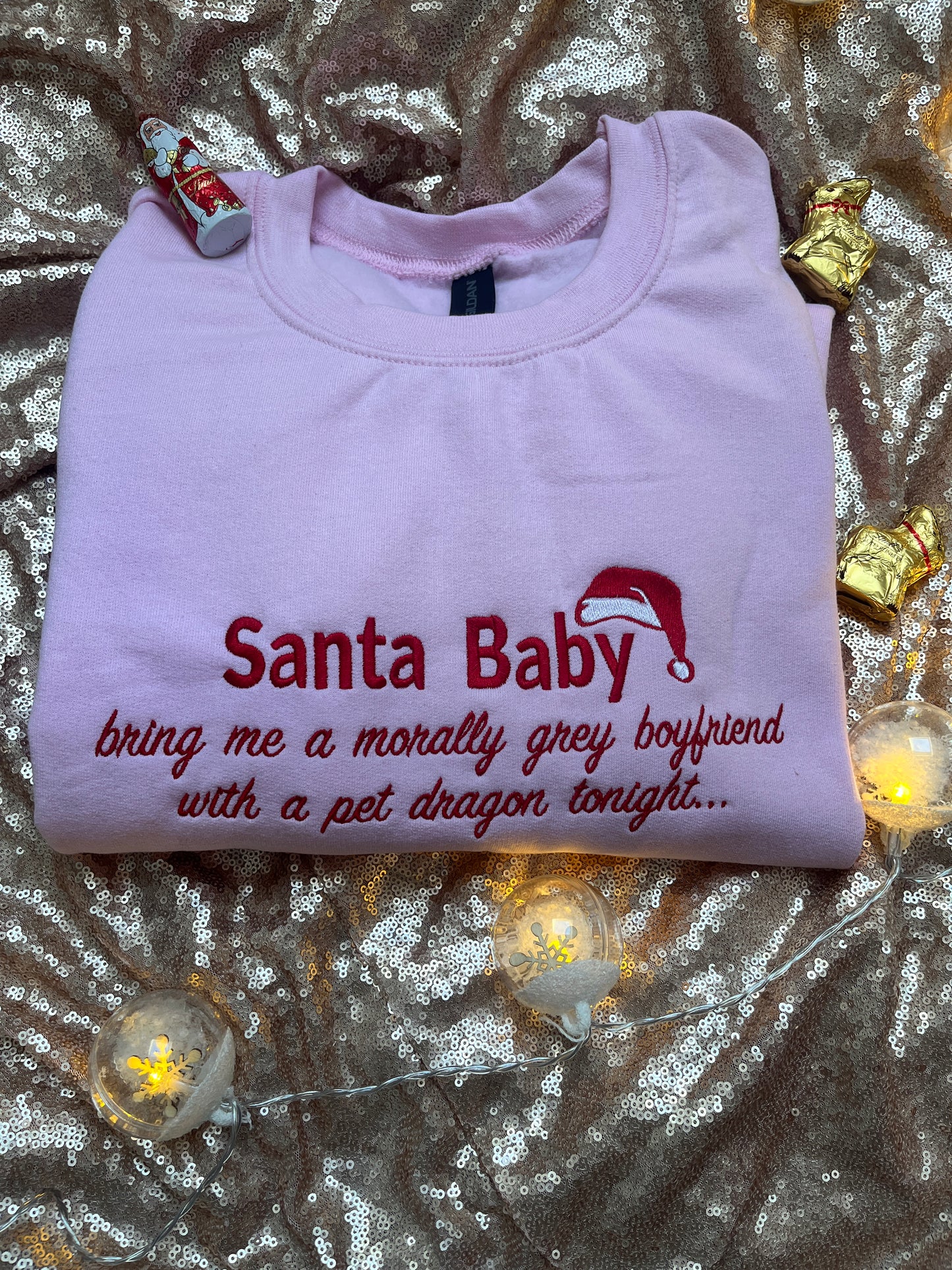 Santa Baby Embroidered Sweatshirt