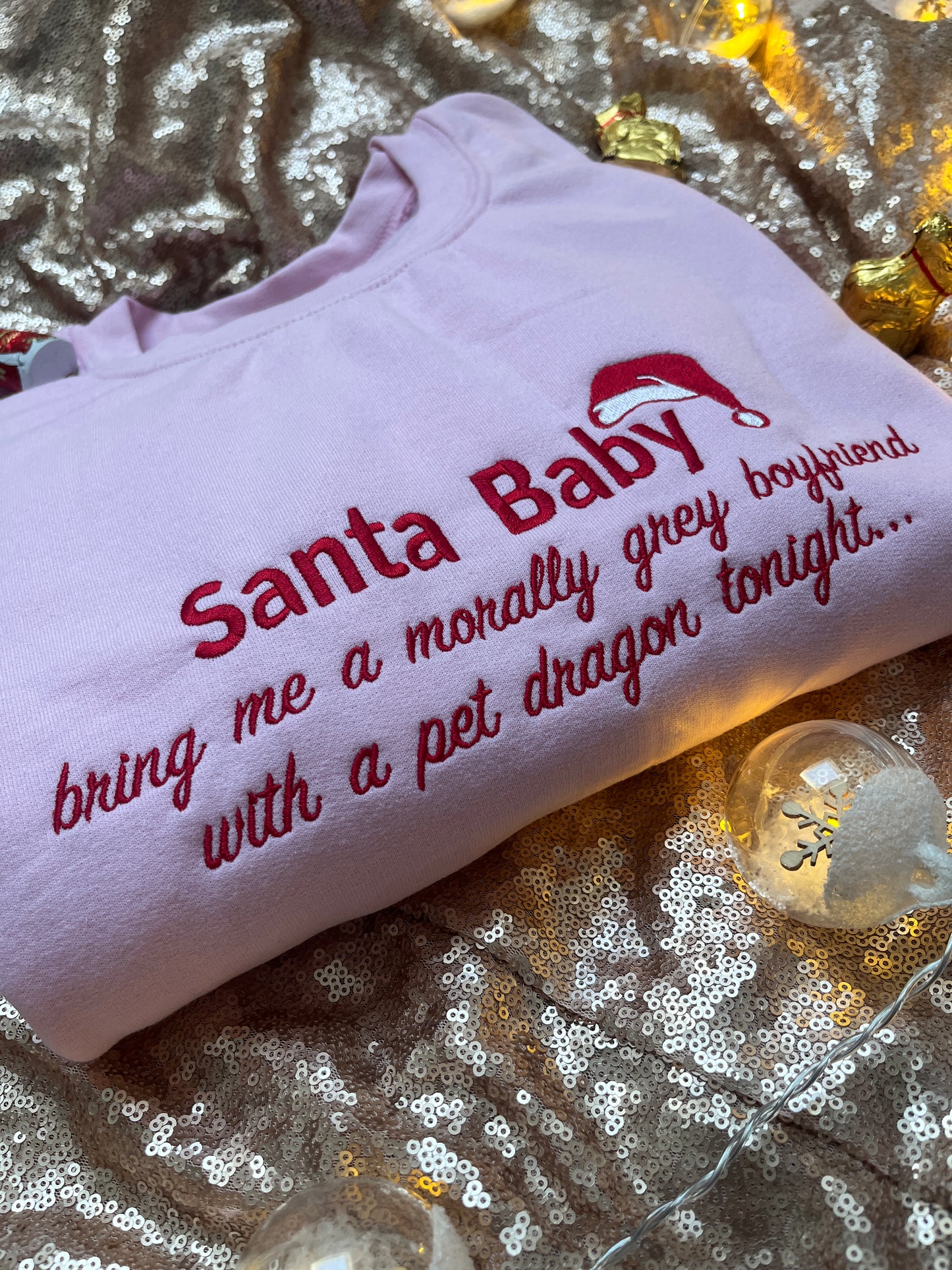 Santa Baby Embroidered Sweatshirt