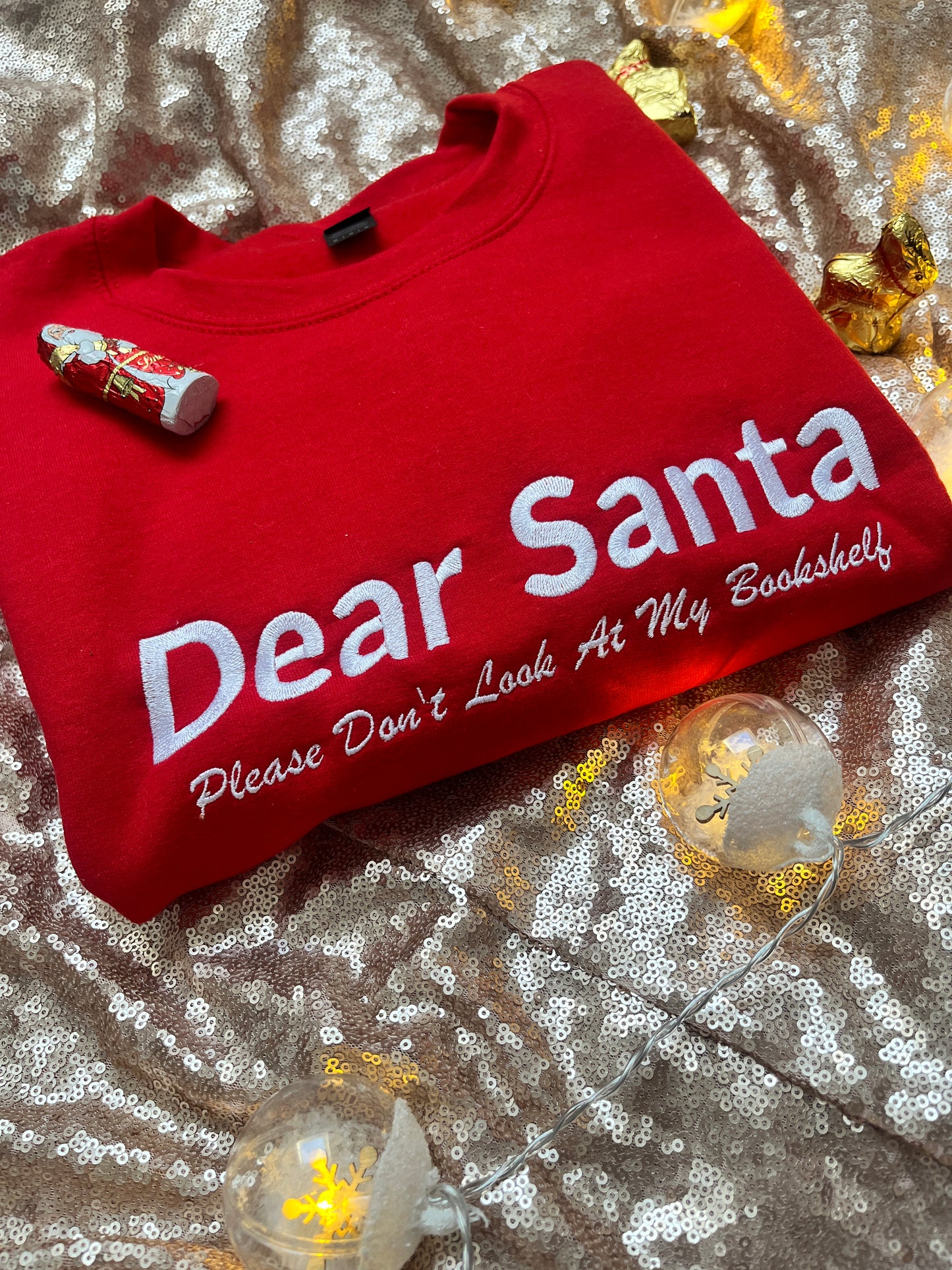 Dear Santa Christmas Embroidered Sweatshirt