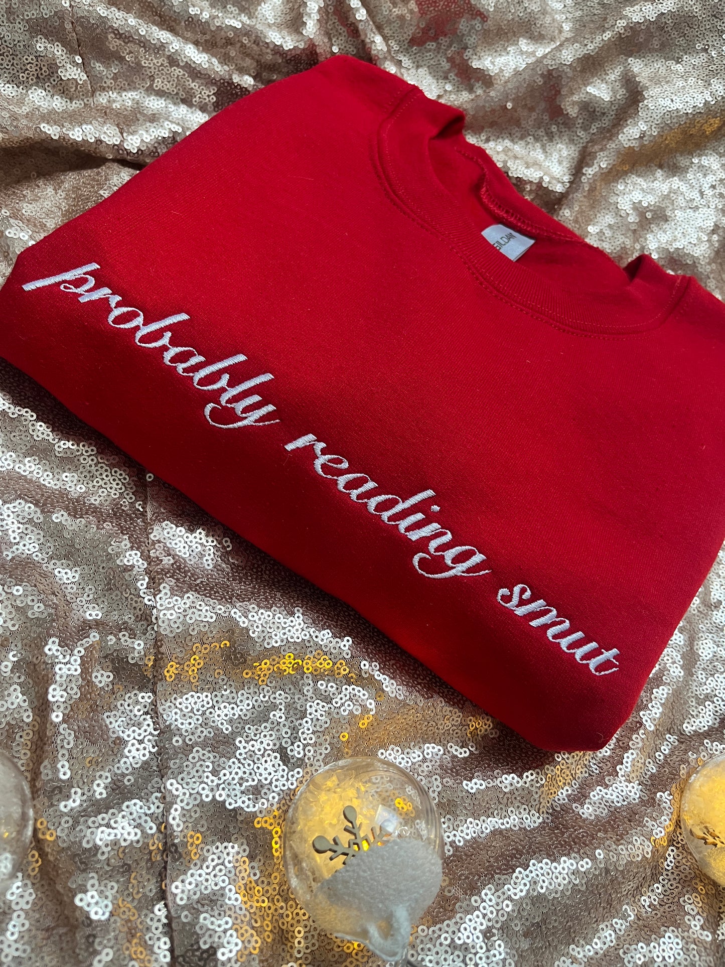 Probably Reading Smut Embroidered Sweatshirt